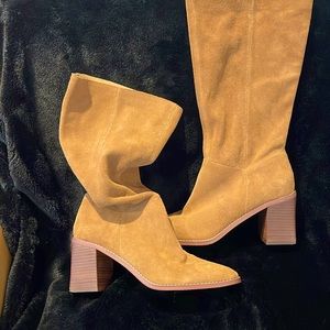 Crown Vintage suede slouch boots